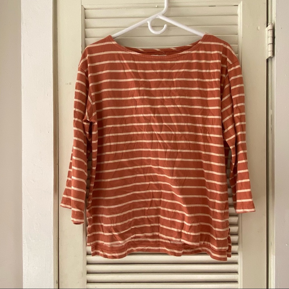 Madewell stripe 3/4 sleeve Top